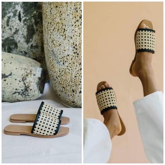 St. Agni Shoes St Agni Hennie Rattan Slide Sandals Size 39 Poshmark